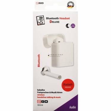 2GO TWS Delux Bluetooth Headset White