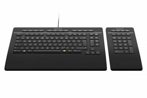 3D Connexion Wireless Bluetooth Keyboard Pro with Numpad Black UK