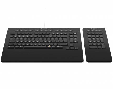 3D Connexion Wireless Bluetooth Keyboard Pro with Numpad Black US