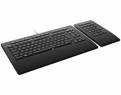 3D Connexion Wireless Bluetooth Keyboard Pro with Numpad Black US