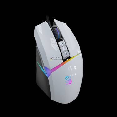 A4-Tech Bloody W60 Max Activated RGB Gaming mouse Panda White