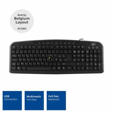 ACT AC5405 USB Keyboard Black BE