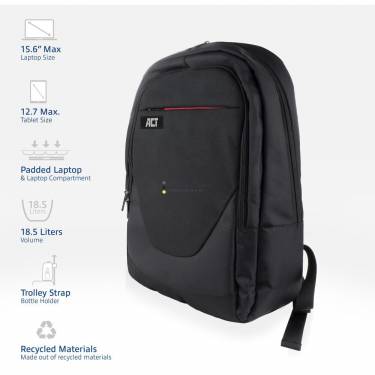 ACT AC8565 Suburb Backpack for laptops up to 15,6col Black