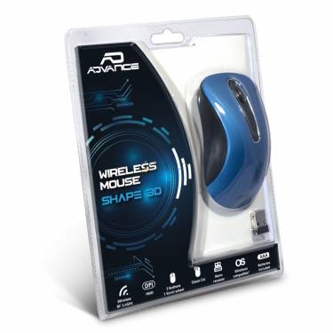 Advance Shape 3D Wireless Mouse Blue