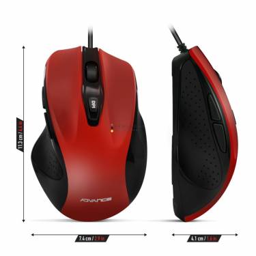 Advance Shape 6D Mouse Red