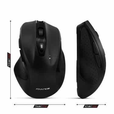 Advance Shape 6D Wireless Mouse Black