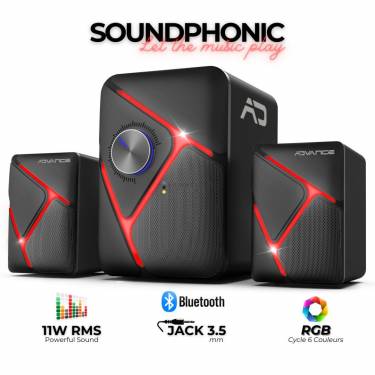 Advance Soundphonics 11W RMS RGB Bluetooth Speaker Black