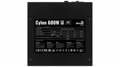 Aerocool 600W 80+ Cylon RGB