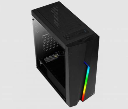 Aerocool Aerocool Bolt RGB ATX Fekete Akril üveg