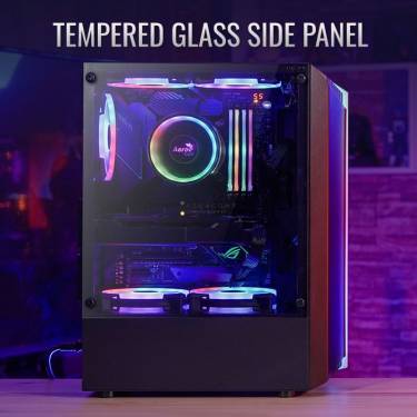 Aerocool Bionic Tempered Glass Black