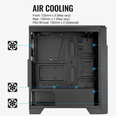 Aerocool Ore Tempered Glass Window Black