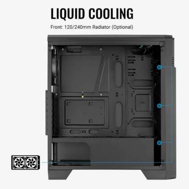 Aerocool Ore Tempered Glass Window Black