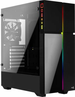 Aerocool Playa RGB Tempered Glass Black