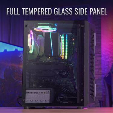 Aerocool Prime ARGB Tempered Glass Windows Black