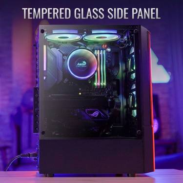 Aerocool Quantum Mesh Tempred Glass Black