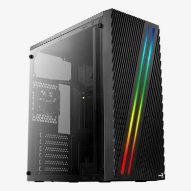 Aerocool Streak RGB Tempered Glass Black