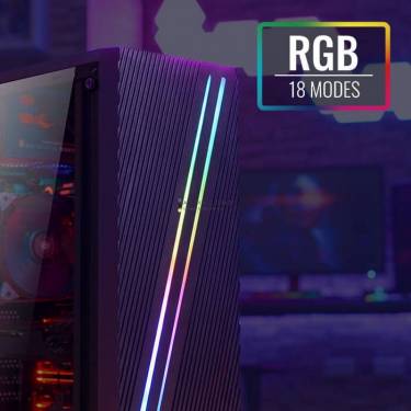 Aerocool Streak RGB Tempered Glass Black