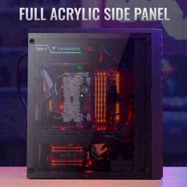 Aerocool Streak RGB Tempered Glass Black