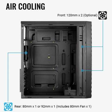 Aerocool Streak RGB Tempered Glass Black