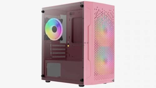 Aerocool Trinity Mini v3 Tempered Glass Pink