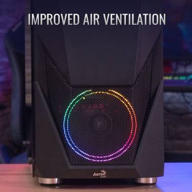 Aerocool Zauron Saturn FRGB-G-BK-v1 Tempered Glass Black