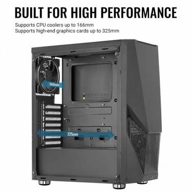 Aerocool Zauron Saturn FRGB-G-BK-v1 Tempered Glass Black