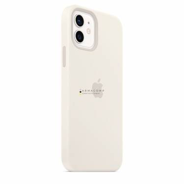 Apple iPhone 12 / 12 Pro Silicone Case with MagSafe White