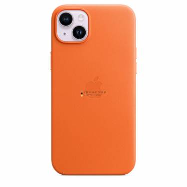 Apple iPhone 14 Plus Leather Case with MagSafe Orange