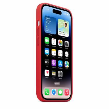 Apple iPhone 14 Pro Silicone Case with MagSafe Red