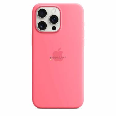 Apple iPhone 15 Pro Max Silicone Case with MagSafe Pink