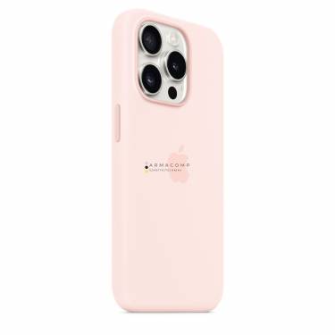 Apple iPhone 15 Pro Silicone Case with MagSafe Light Pink