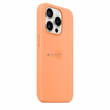 Apple iPhone 15 Pro Silicone Case with MagSafe Orange Sorbet