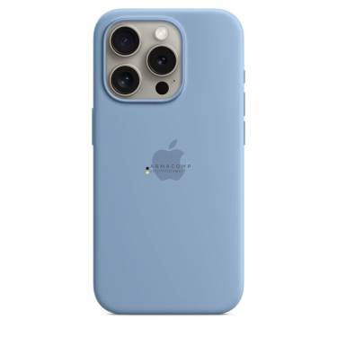 Apple iPhone 15 Pro Silicone Case with MagSafe Winter Blue