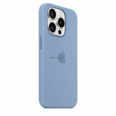 Apple iPhone 15 Pro Silicone Case with MagSafe Winter Blue