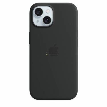 Apple iPhone 15 Silicone Case with MagSafe Black