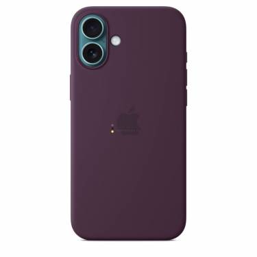 Apple iPhone 16 Plus Silicone Case with MagSafe Plum