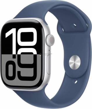 Apple Watch S10 Cellular 46mm Silver Alu Case with Denim Sport Band M/L