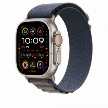 Apple Watch Ultra 2 Cellular 49mm Titanium Case with Blue Alpine Loop Large