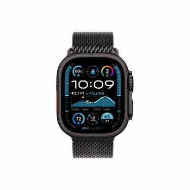 Apple Watch Ultra 2 v2 Cellular 49mm Black Titanium Case with Black Titanium Milanese Loop S