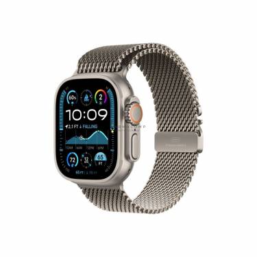 Apple Watch Ultra 2 v2 Cellular 49mm Natural Titanium Case with Natural Titanium Milanese Loop M