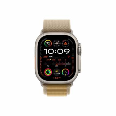 Apple Watch Ultra 2 v2 Cellular 49mm Natural Titanium Case with Tan Alpine Loop S