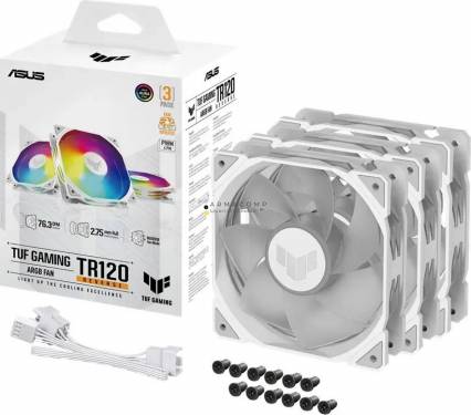 Asus TUF Gaming TR120 ARGB Reverse Triple Pack White