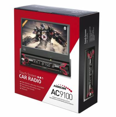 Audiocore AC9100 Radio Car Digital Autóhifi fejegység Black/Red