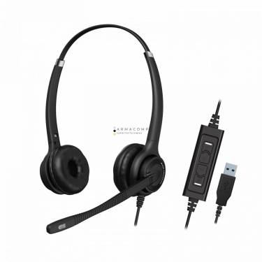 Axtel Elite HDvoice MS HD duo USB Headset Black