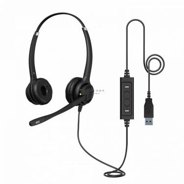 Axtel Elite HDvoice MS HD duo USB Headset Black