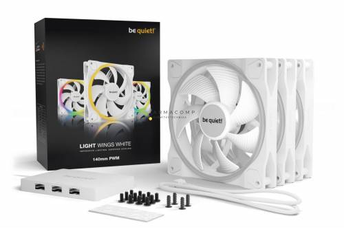 Be quiet! LIGHT WINGS White 140mm PWM Triple Pack