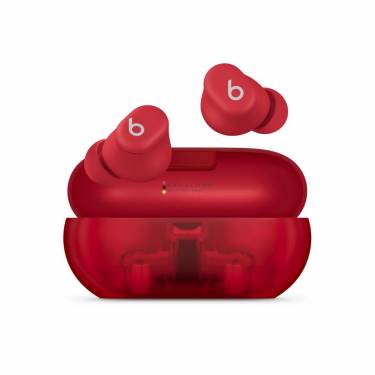 Beats Solo Buds Bluetooth Headset Transparent Red