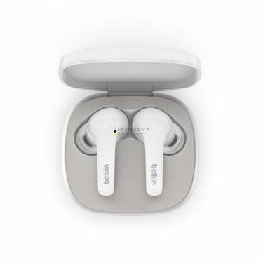 Belkin SoundForm Flow Noise Cancelling Earbuds Headset White