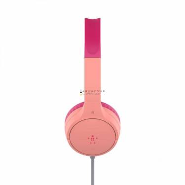 Belkin SoundForm Mini Wired On-Ear Headphones for Kids Pink