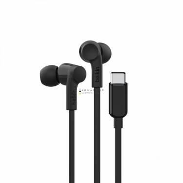 Belkin SoundForm USB-C Wired Earbuds with Adjustable Volume Limiter Black